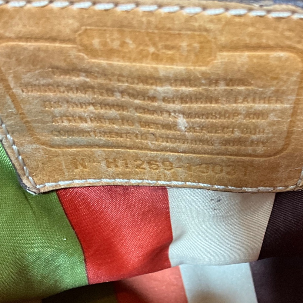 Coach shoulder/Crossbody, Navy & White 40-A4b - Picture 10 of 10